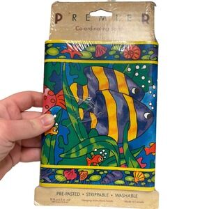 Kids Premier Fun‎ Fish Wallpaper Border Pre-Pasted Strippable Washable 15 ft Rol